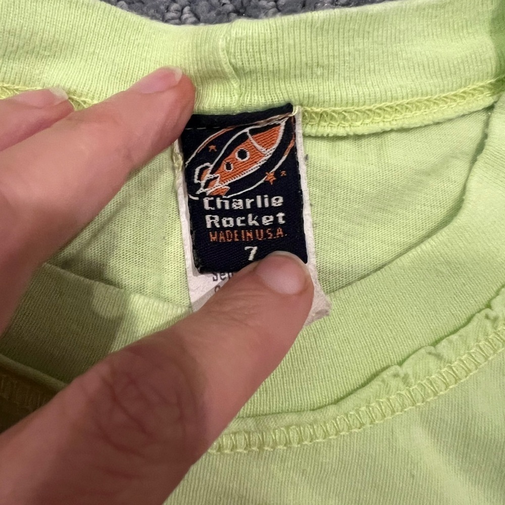 Charlie Rocket Yellow Athletic Tank Top - Picture 2 of 2